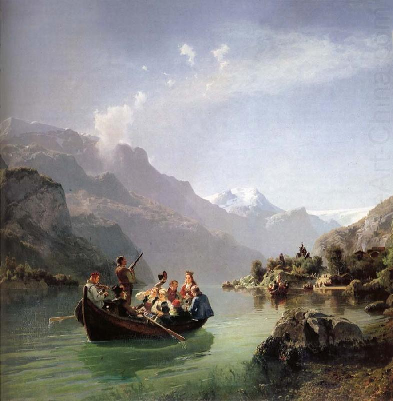 Hans Gude Brudfarden i Hardanger china oil painting image